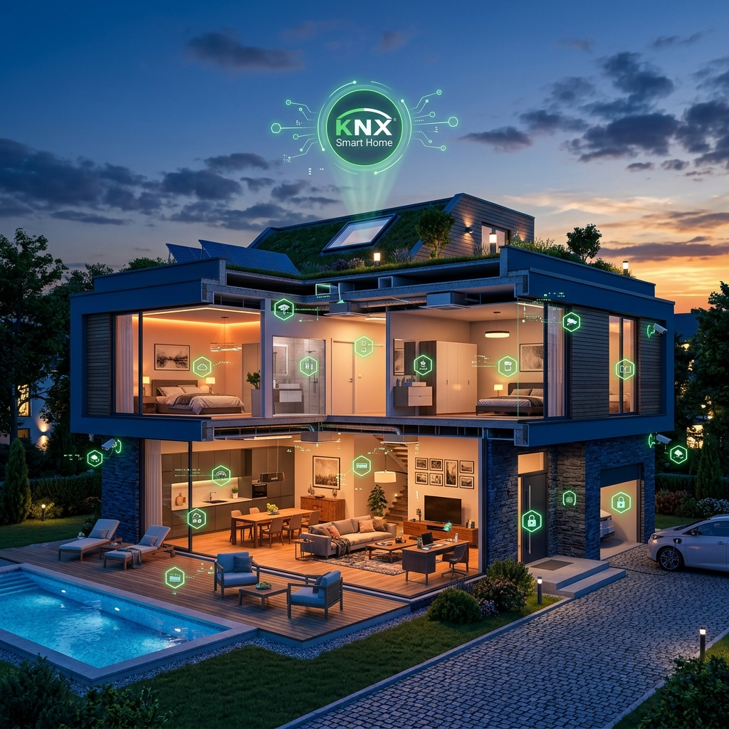 KNX Smart House Villa Architecture Diagram